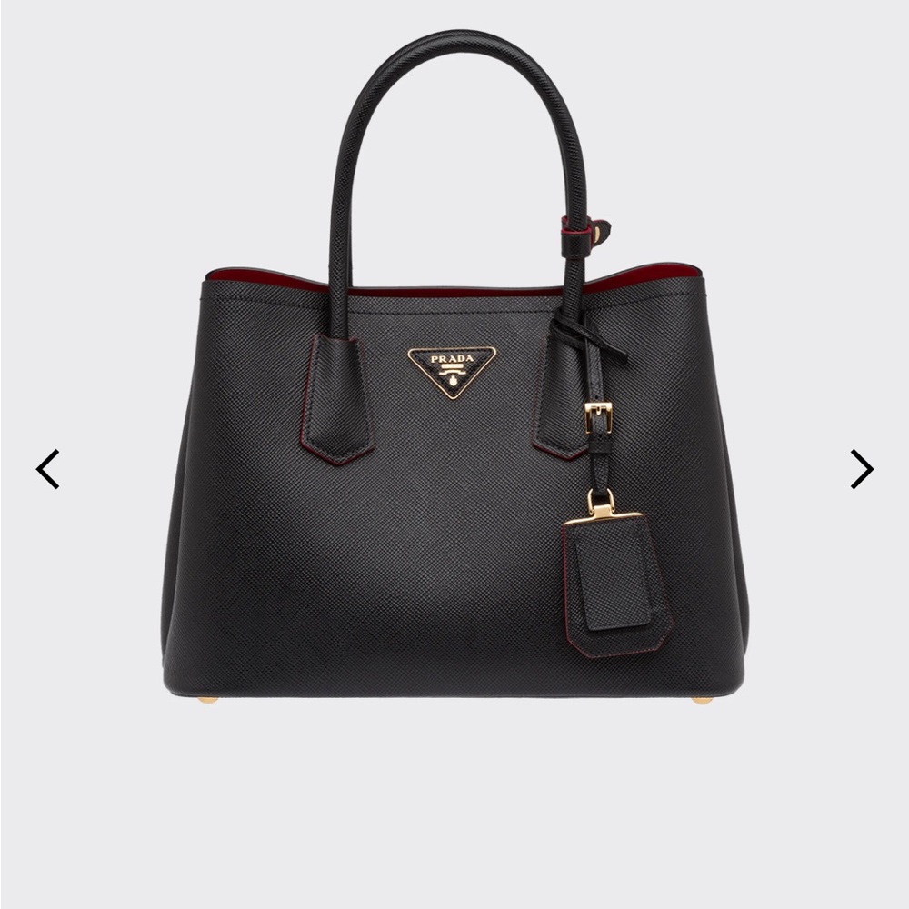 Small Saffiano Leather Double Prada Bag